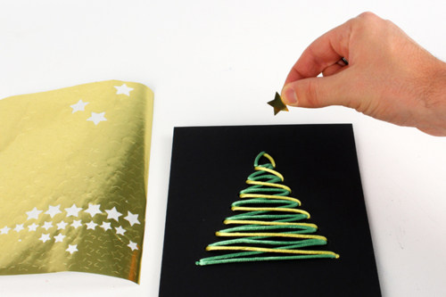 Carte à broder sapin de Noël